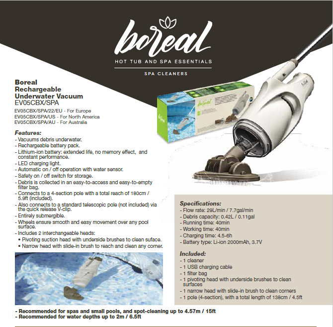 Brosura Borel usisivac za SPA e4987