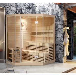 Sauna soba Nero kanadski hemlock 1800x1800x1900 za 4 osobe sa rasvetom